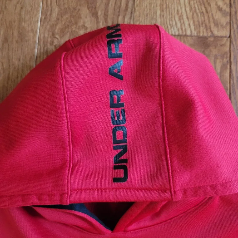Kids Under Armour Red Hoodie Size Large - Picture 9 of 9